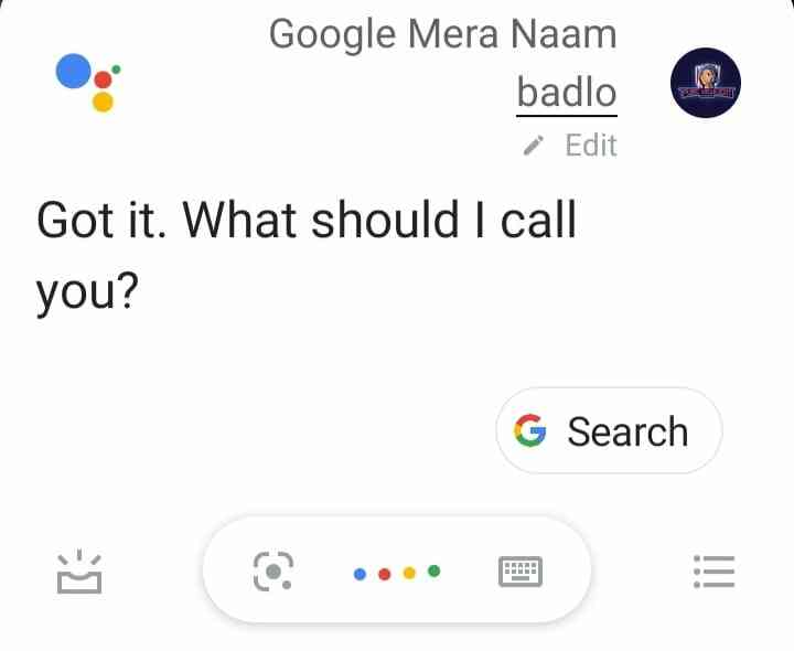 Google mera naam badlo
